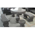 Stone Carved Table and Bench